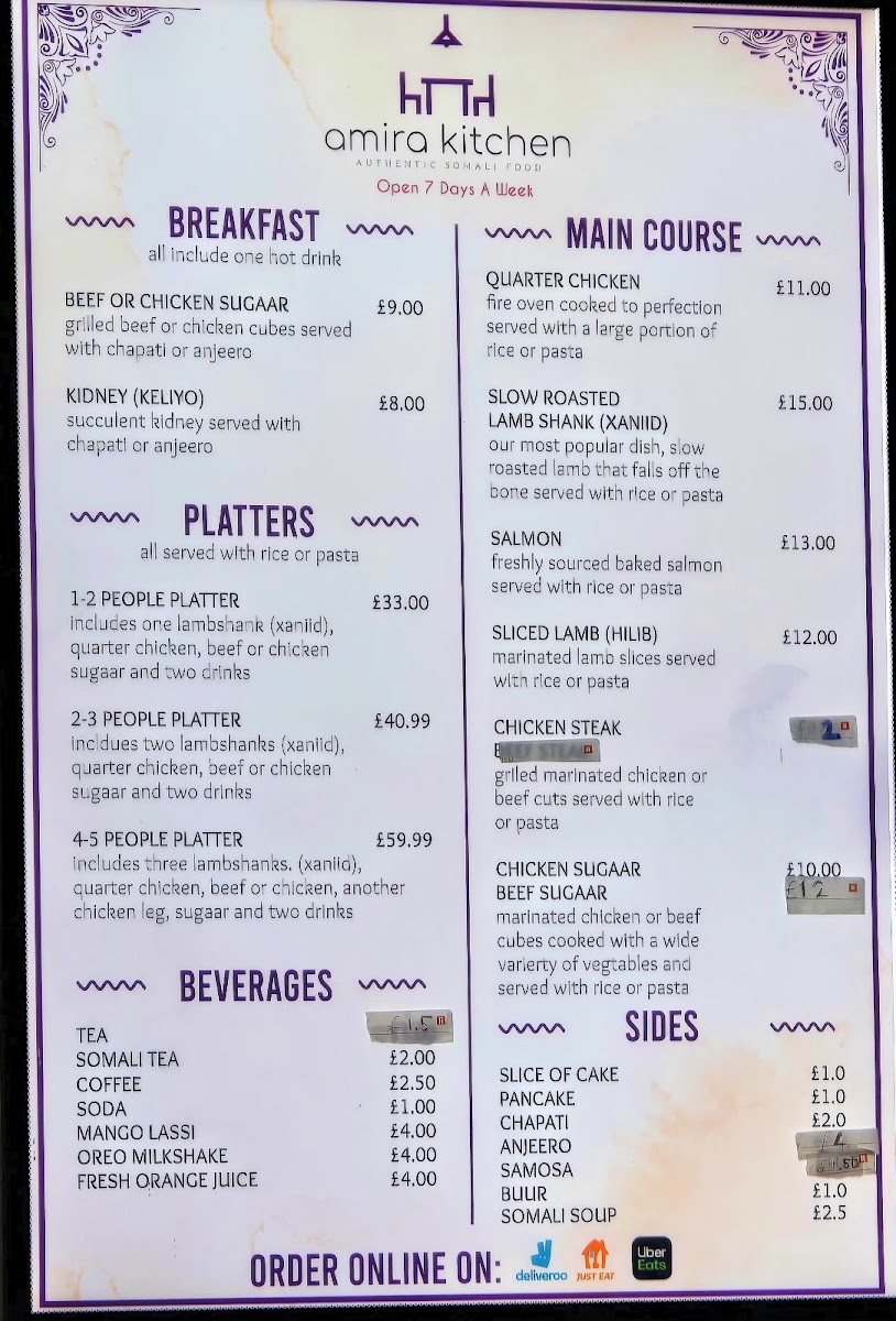 Amira Kitchen Menu - Image 2